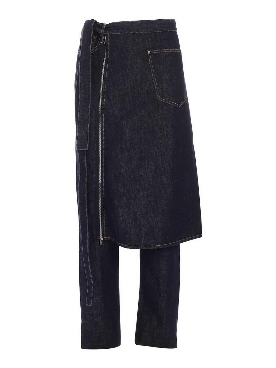 Тренд 2021 Джинсовые брюки модели с фартуком с застежкой на молнии от KENZO